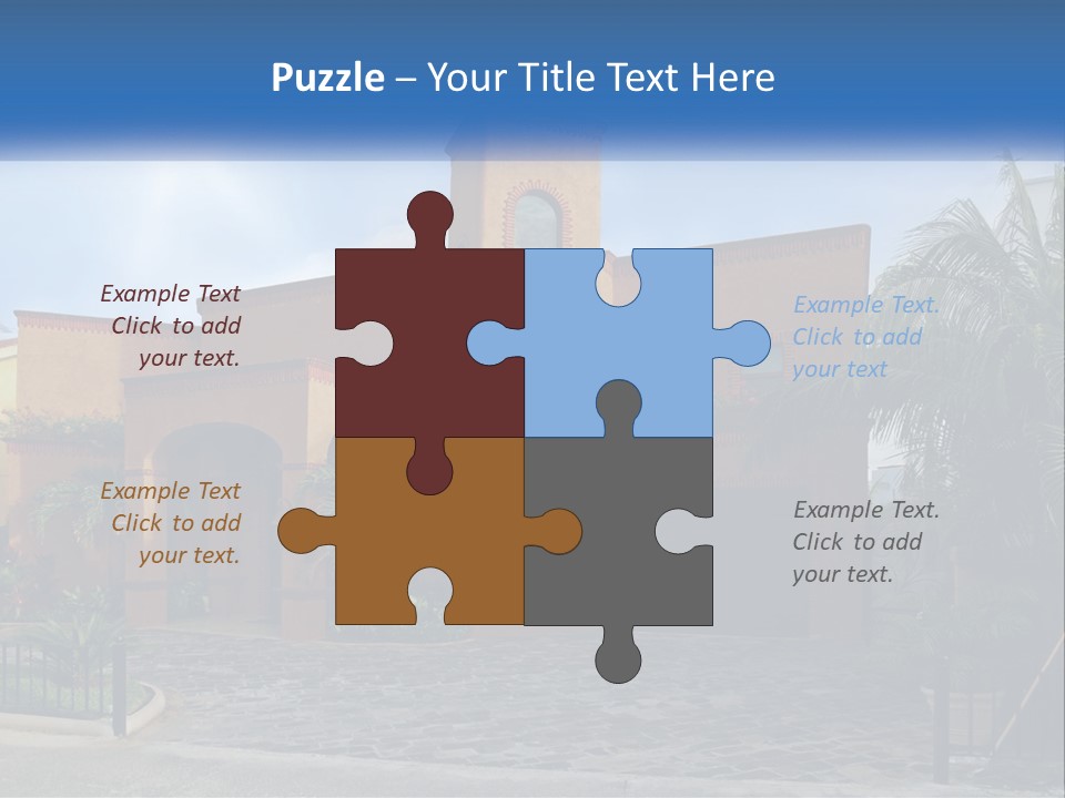 A House With A Palm Tree In Front Of It PowerPoint Template