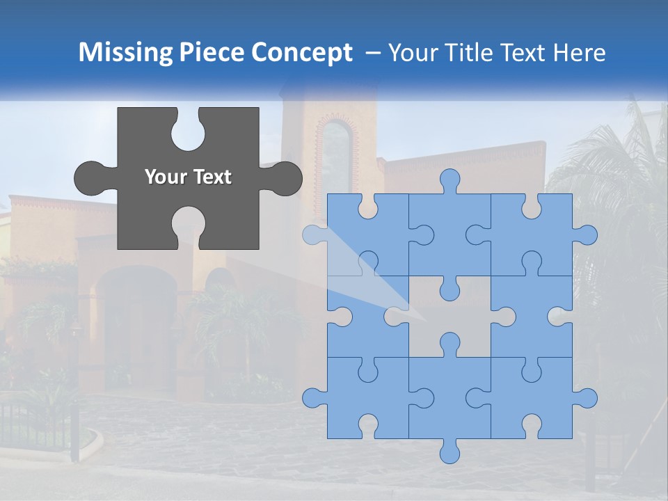 A House With A Palm Tree In Front Of It PowerPoint Template