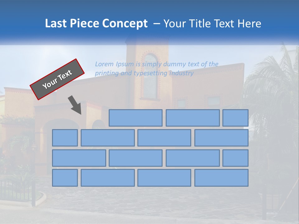 A House With A Palm Tree In Front Of It PowerPoint Template