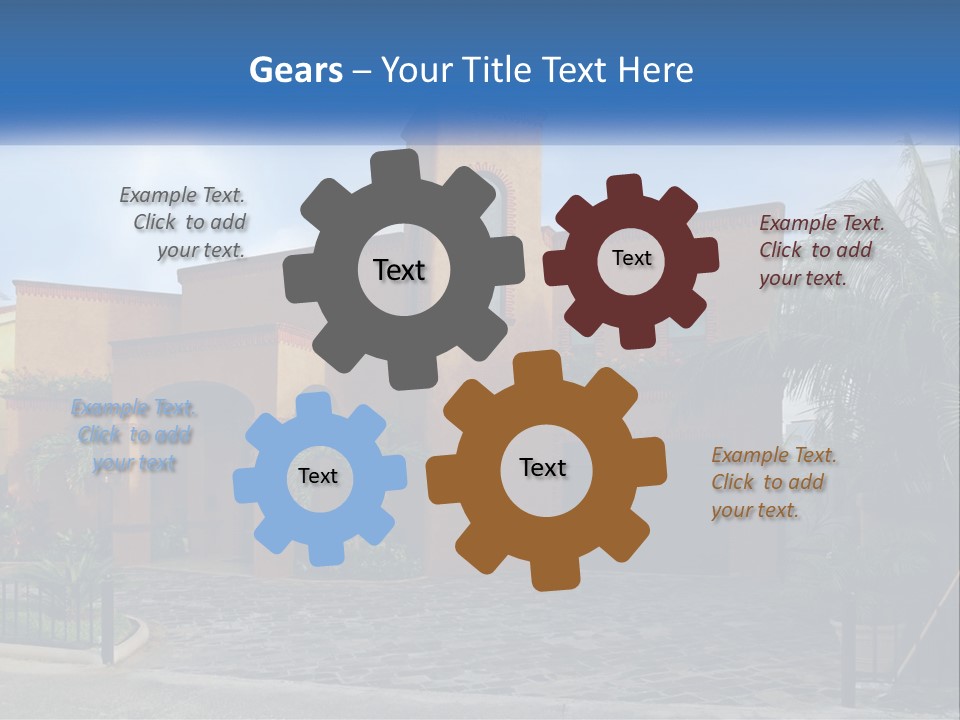 A House With A Palm Tree In Front Of It PowerPoint Template