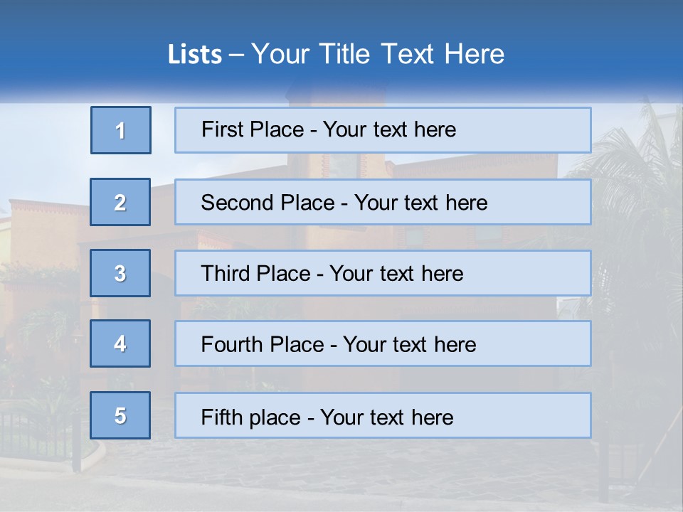 A House With A Palm Tree In Front Of It PowerPoint Template