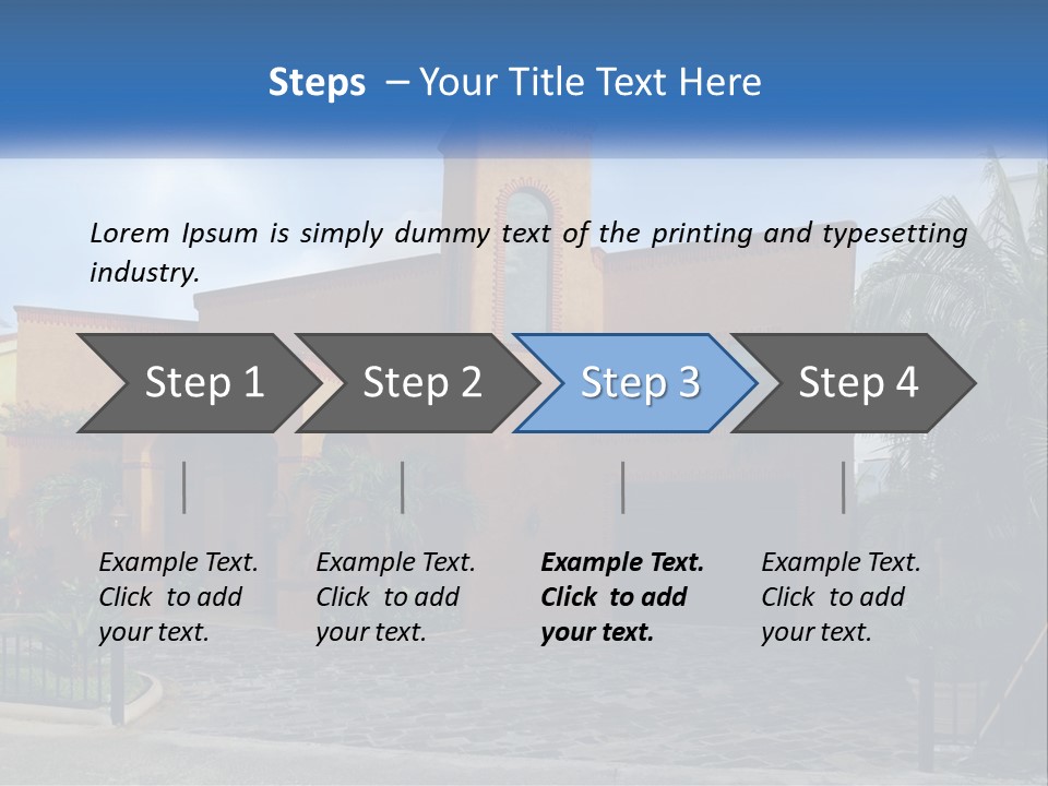 A House With A Palm Tree In Front Of It PowerPoint Template