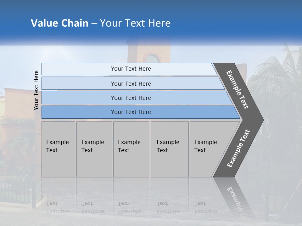A House With A Palm Tree In Front Of It PowerPoint Template