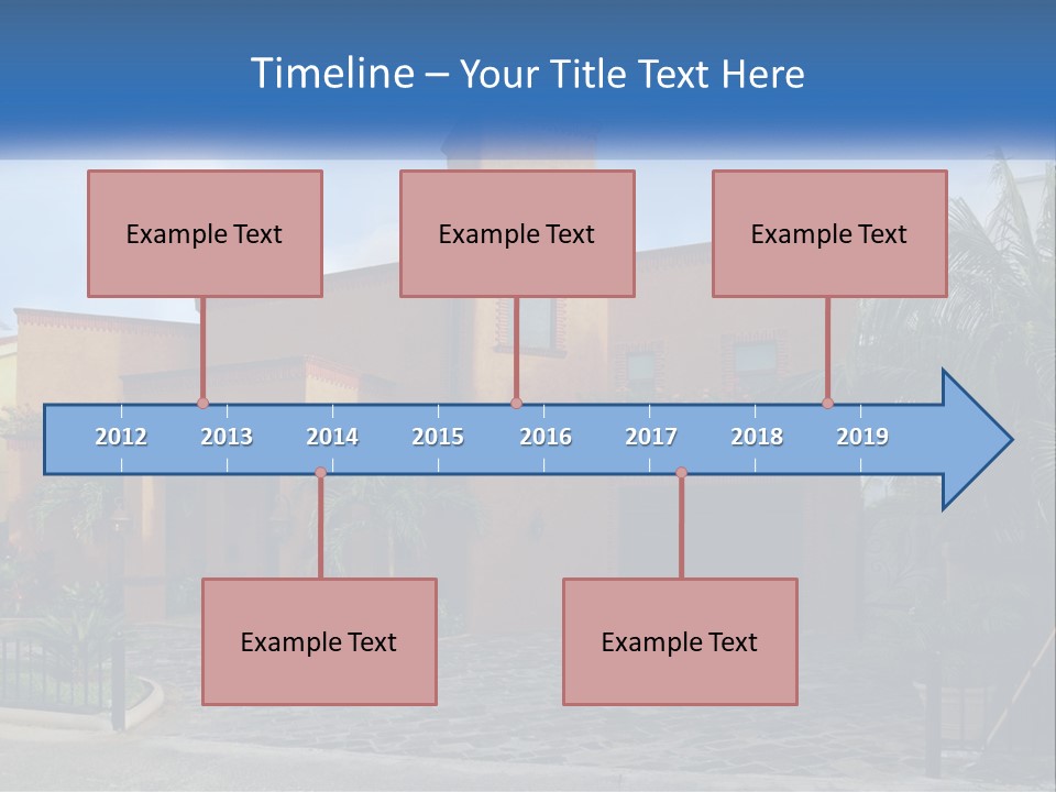 A House With A Palm Tree In Front Of It PowerPoint Template