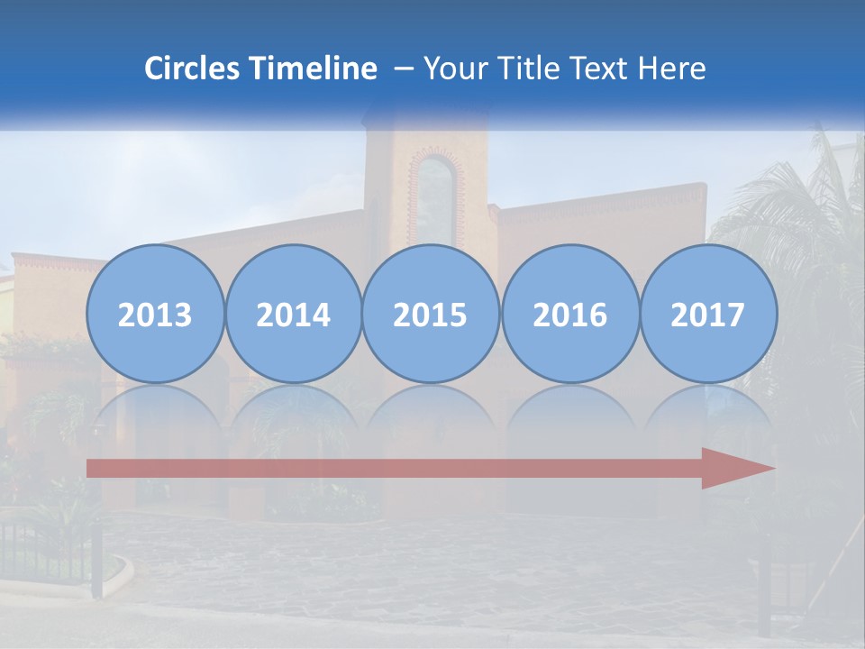 A House With A Palm Tree In Front Of It PowerPoint Template