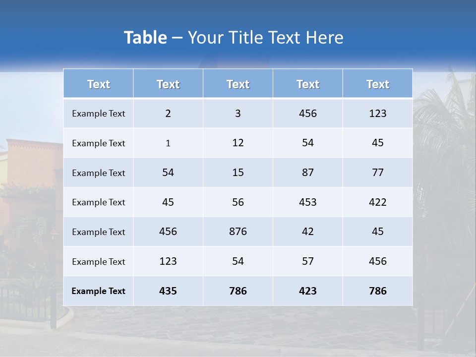 A House With A Palm Tree In Front Of It PowerPoint Template