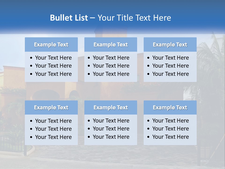 A House With A Palm Tree In Front Of It PowerPoint Template