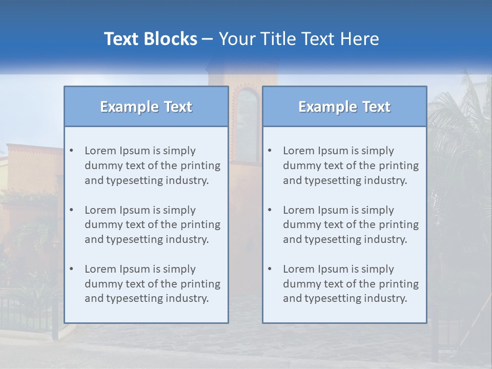 A House With A Palm Tree In Front Of It PowerPoint Template