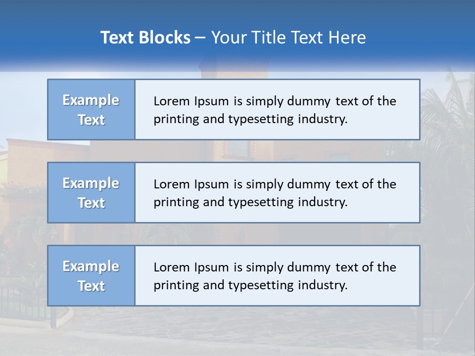 A House With A Palm Tree In Front Of It PowerPoint Template