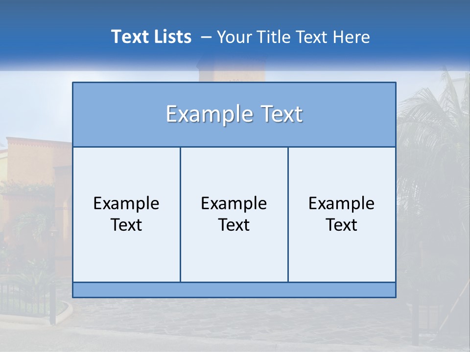 A House With A Palm Tree In Front Of It PowerPoint Template