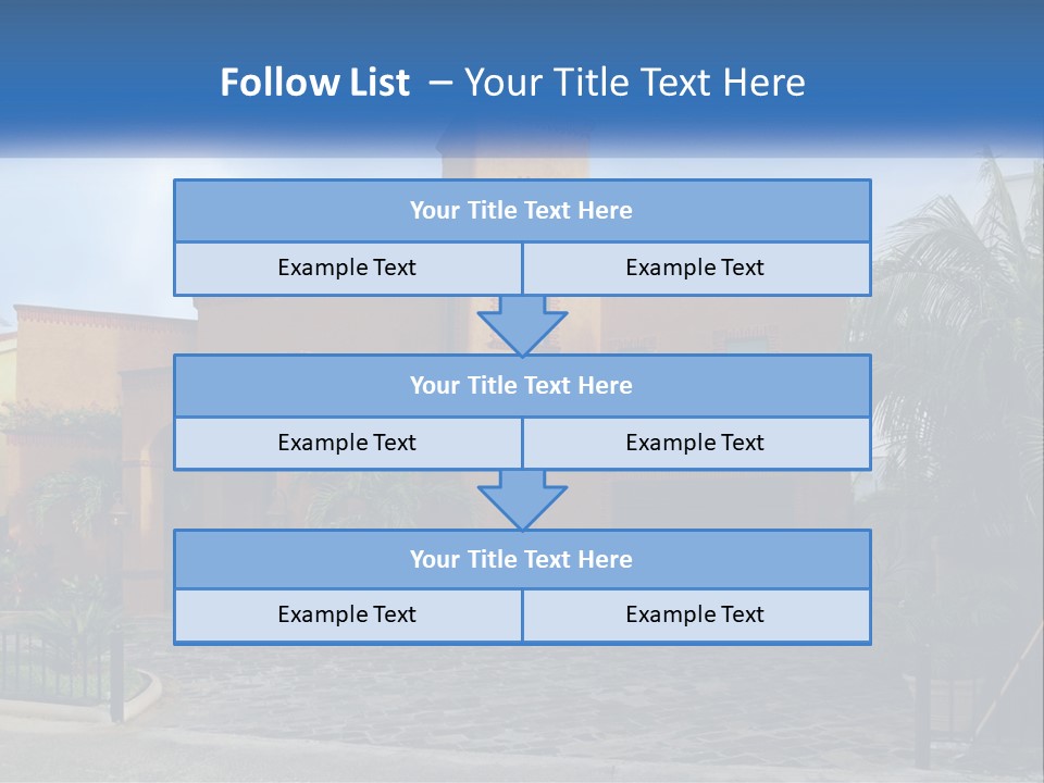 A House With A Palm Tree In Front Of It PowerPoint Template
