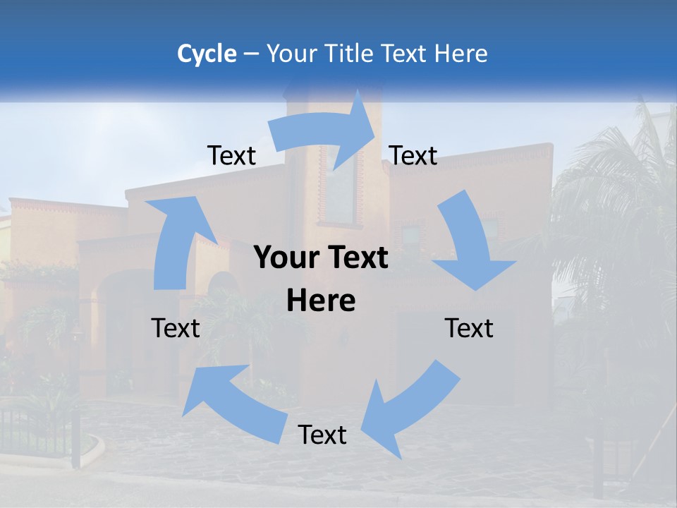 A House With A Palm Tree In Front Of It PowerPoint Template