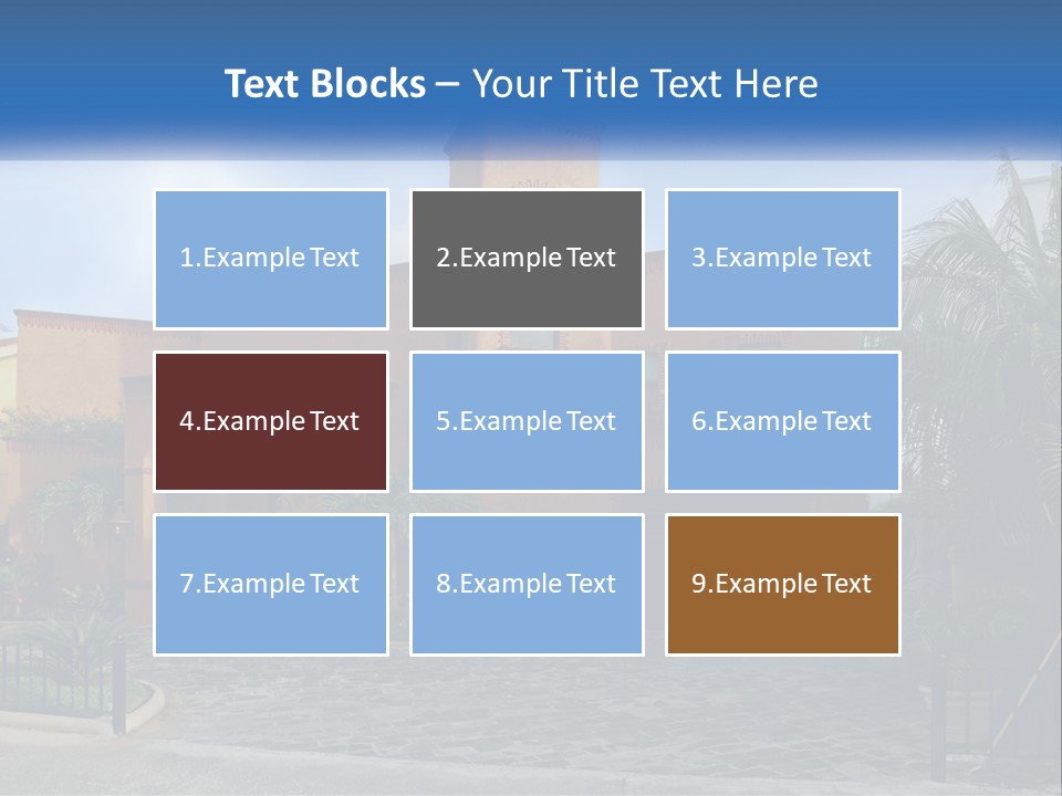 A House With A Palm Tree In Front Of It PowerPoint Template