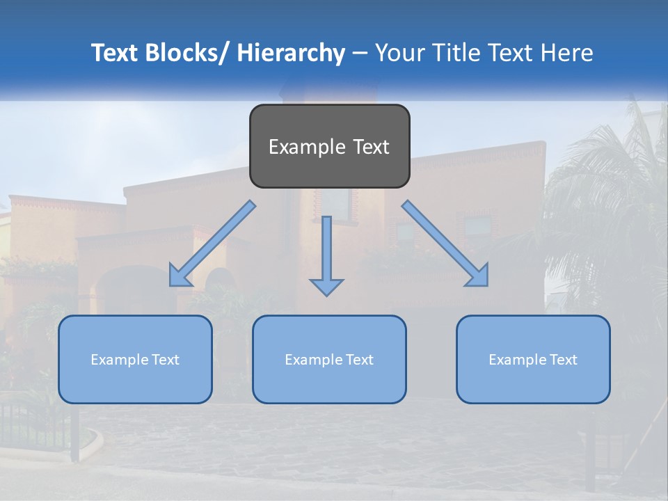A House With A Palm Tree In Front Of It PowerPoint Template
