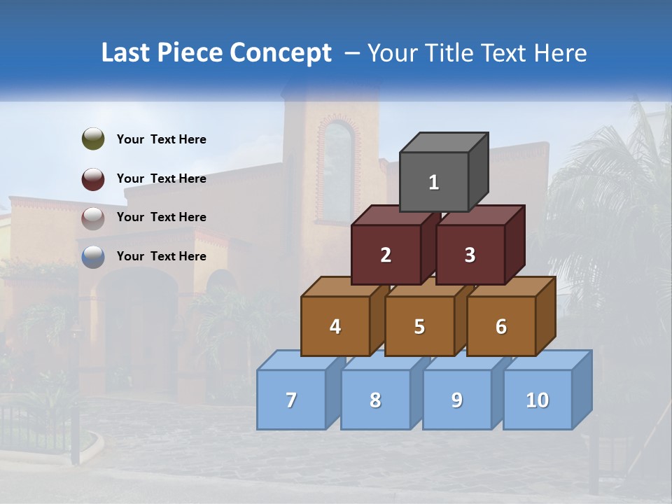 A House With A Palm Tree In Front Of It PowerPoint Template