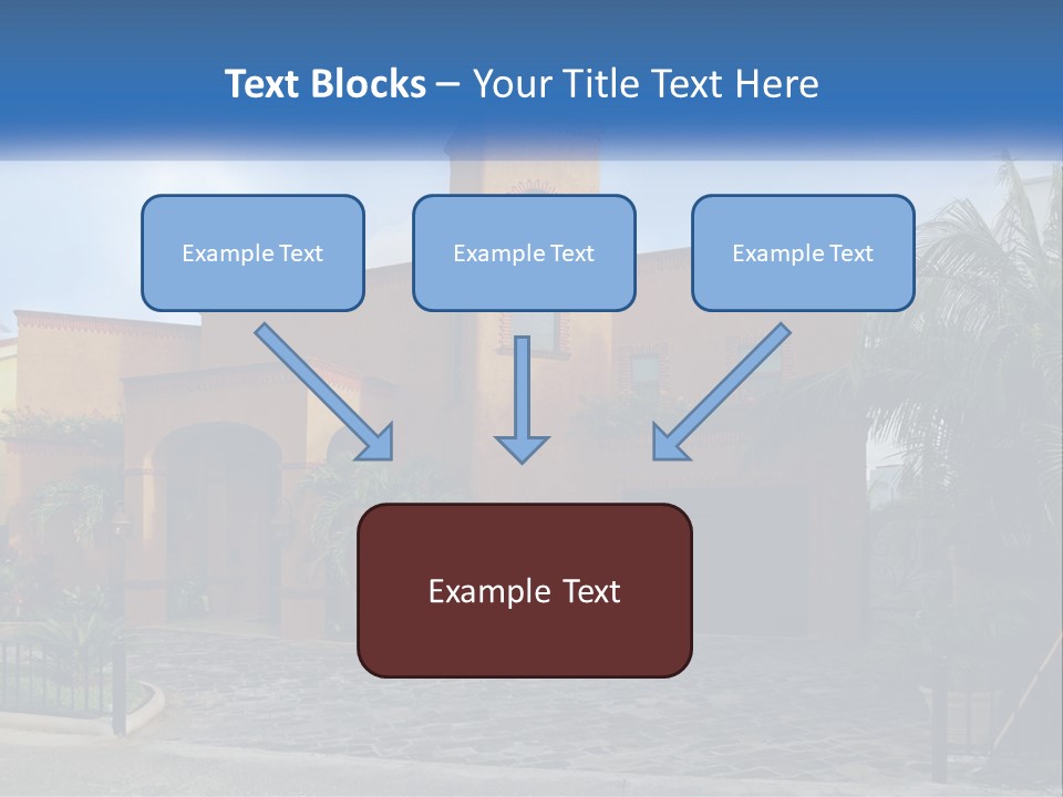 A House With A Palm Tree In Front Of It PowerPoint Template