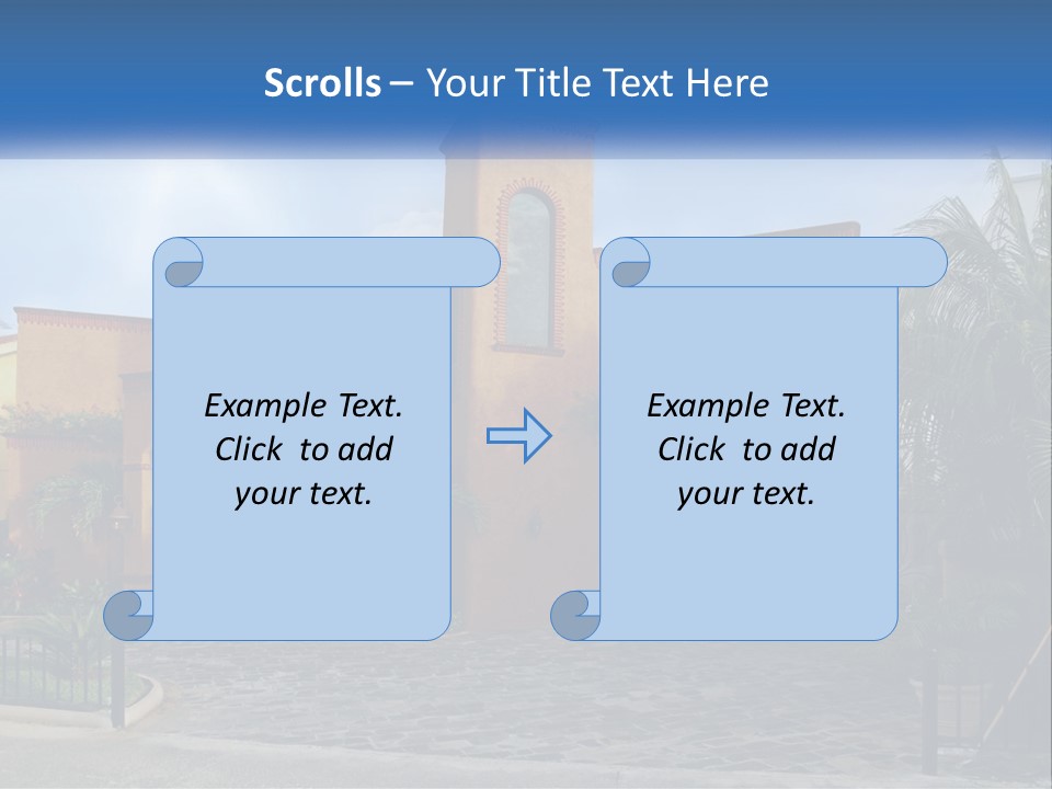A House With A Palm Tree In Front Of It PowerPoint Template