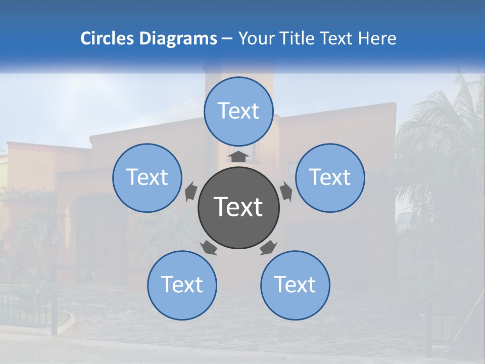 A House With A Palm Tree In Front Of It PowerPoint Template