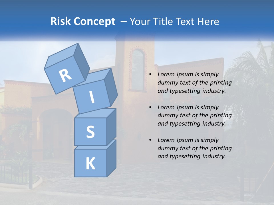 A House With A Palm Tree In Front Of It PowerPoint Template