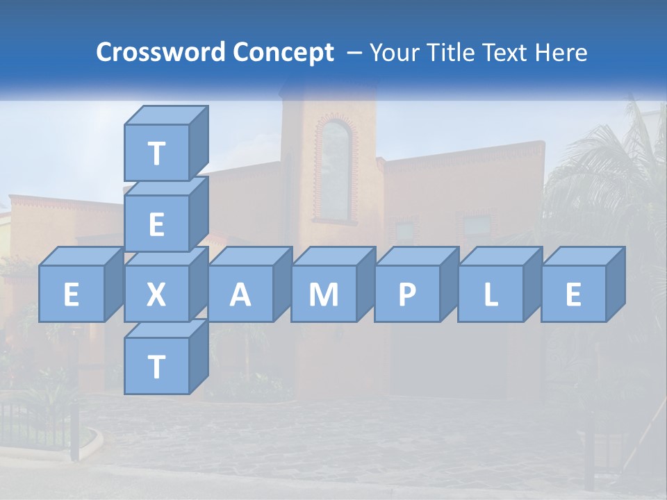 A House With A Palm Tree In Front Of It PowerPoint Template