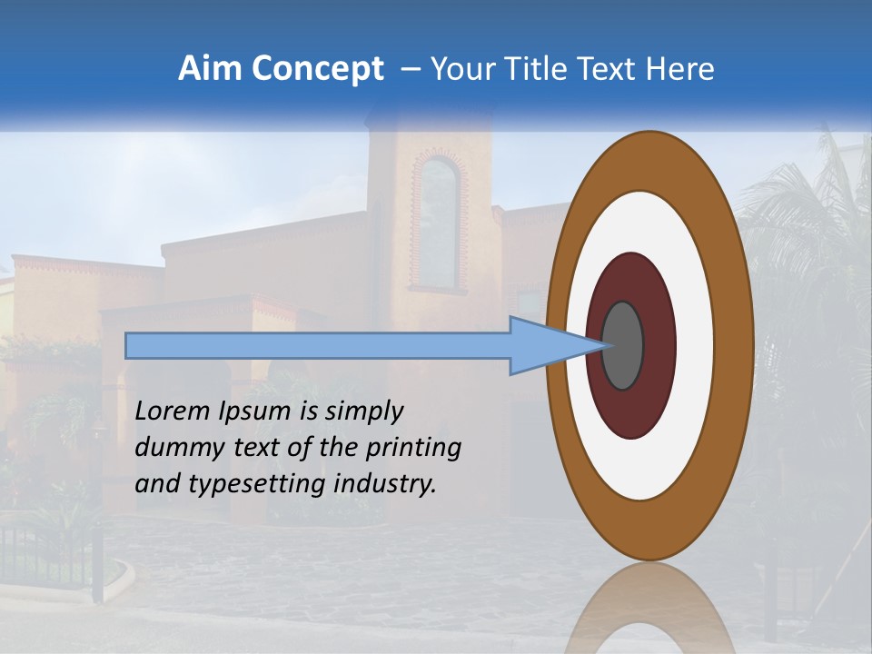 A House With A Palm Tree In Front Of It PowerPoint Template