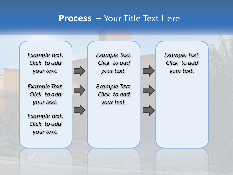 A House With A Palm Tree In Front Of It PowerPoint Template