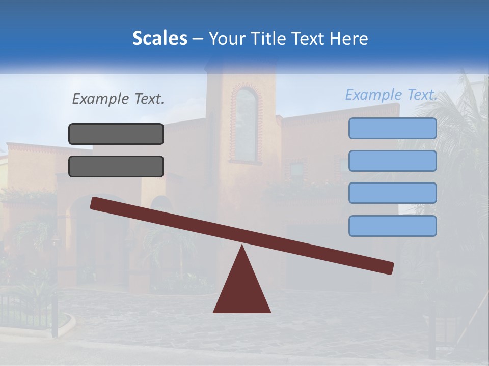 A House With A Palm Tree In Front Of It PowerPoint Template