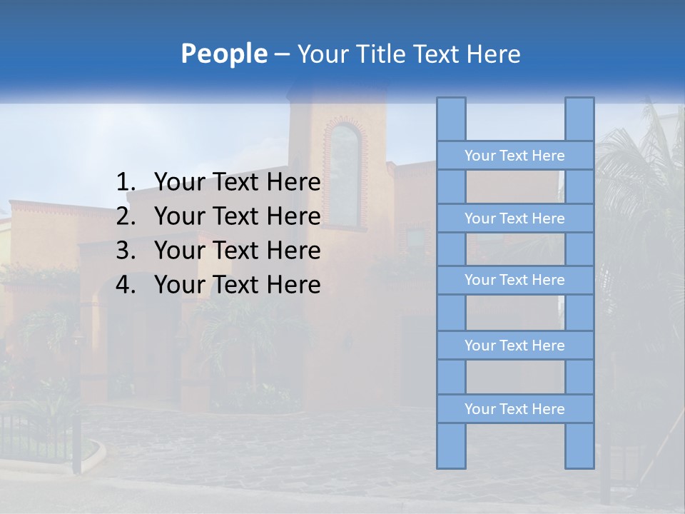 A House With A Palm Tree In Front Of It PowerPoint Template