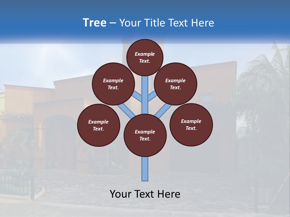 A House With A Palm Tree In Front Of It PowerPoint Template