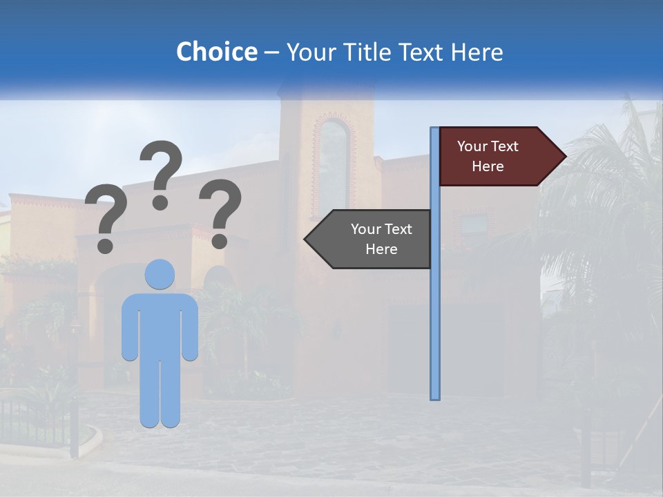 A House With A Palm Tree In Front Of It PowerPoint Template