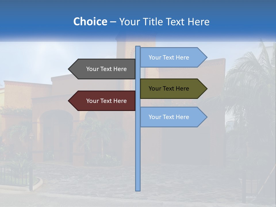 A House With A Palm Tree In Front Of It PowerPoint Template