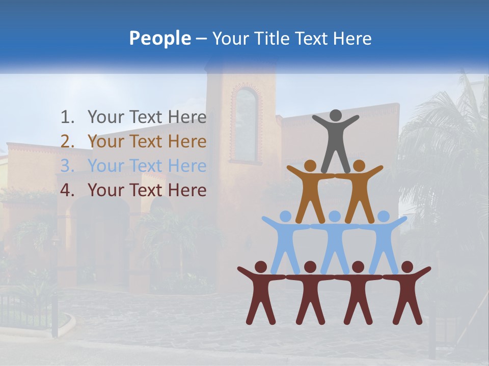 A House With A Palm Tree In Front Of It PowerPoint Template