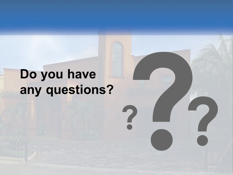 A House With A Palm Tree In Front Of It PowerPoint Template