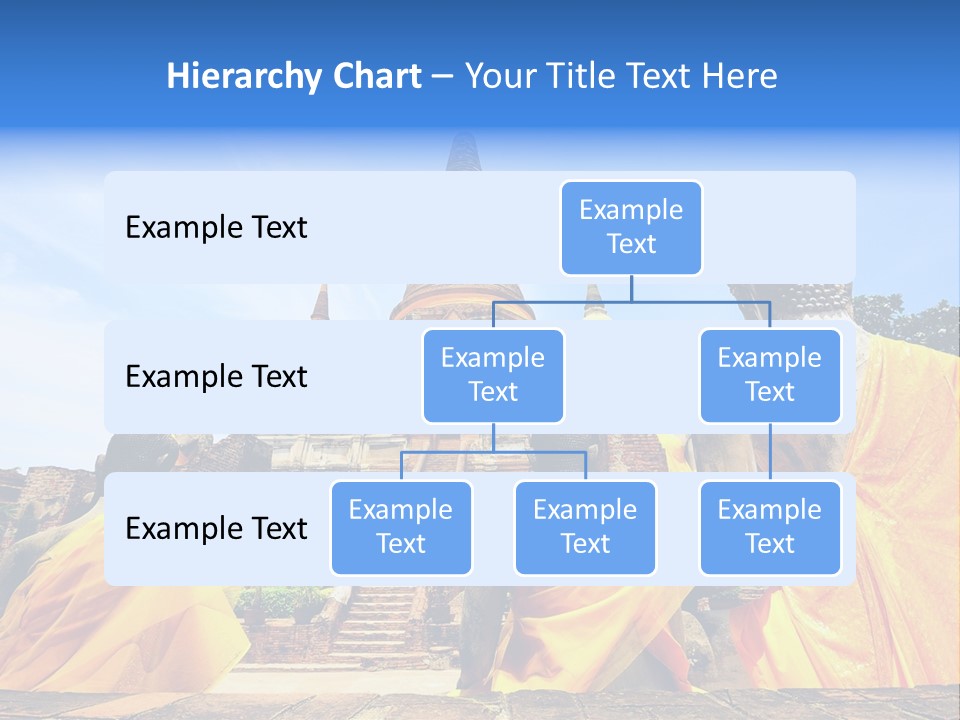 A Group Of Buddha Statues Sitting In Front Of A Building PowerPoint Template