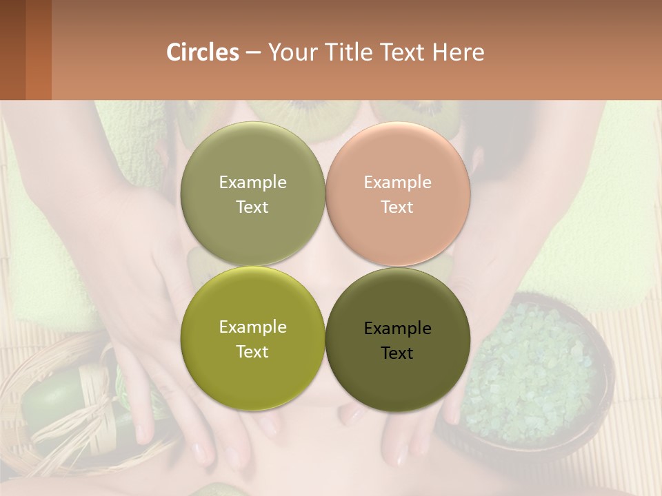 A Woman With Kiwi Slices On Her Face PowerPoint Template