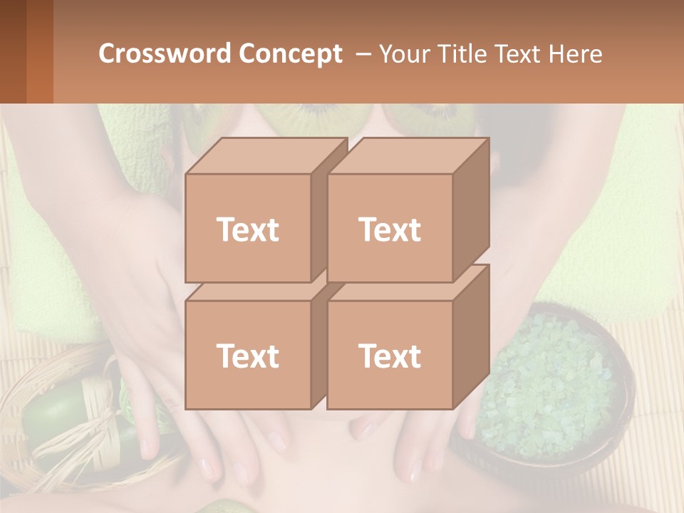 A Woman With Kiwi Slices On Her Face PowerPoint Template