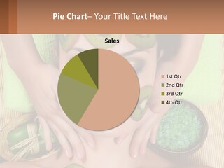 A Woman With Kiwi Slices On Her Face PowerPoint Template