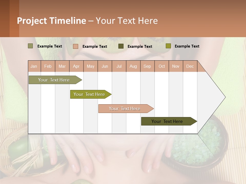 A Woman With Kiwi Slices On Her Face PowerPoint Template