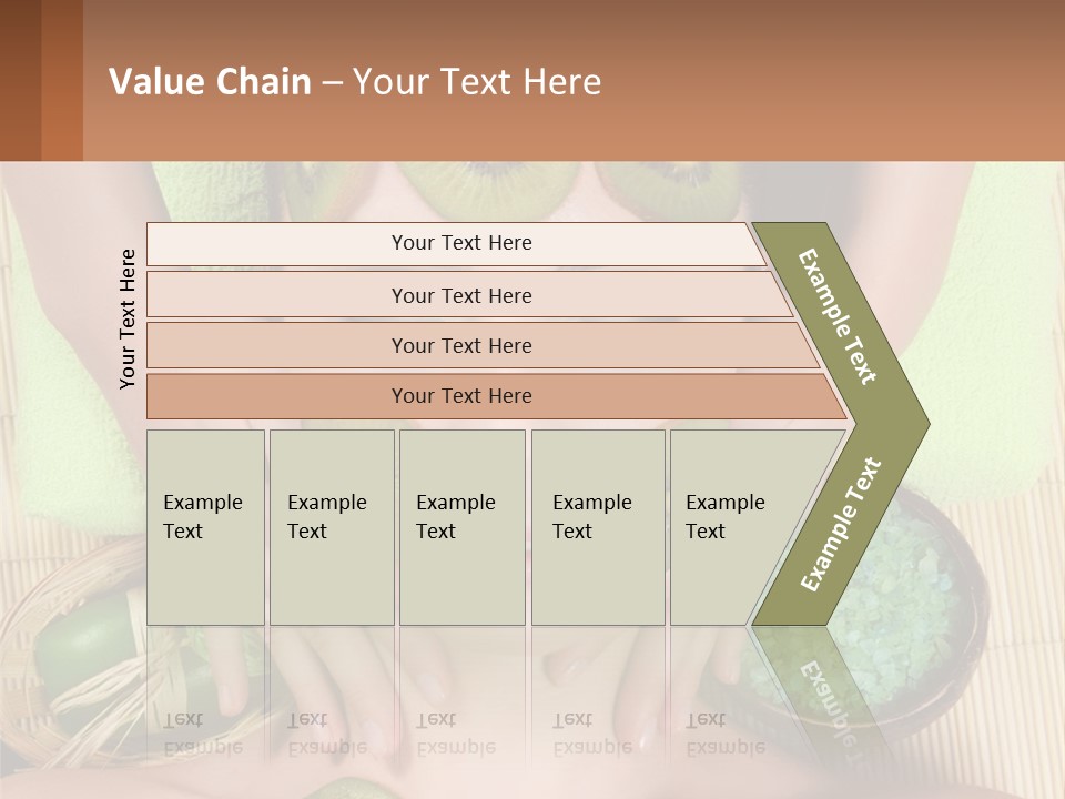 A Woman With Kiwi Slices On Her Face PowerPoint Template
