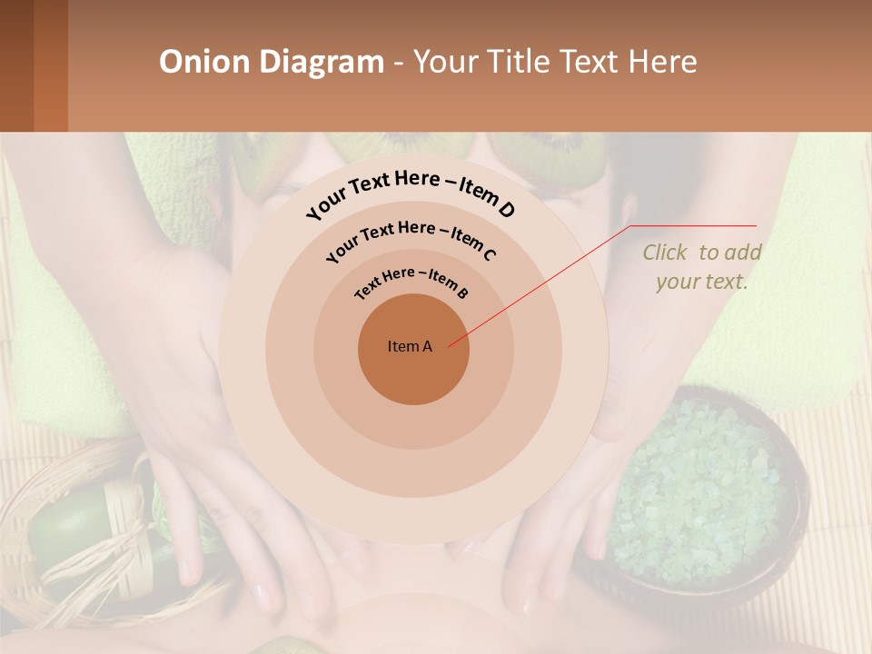 A Woman With Kiwi Slices On Her Face PowerPoint Template