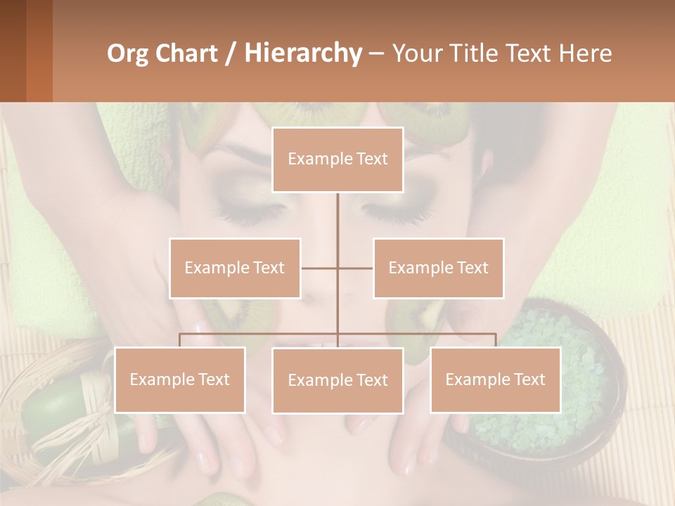 A Woman With Kiwi Slices On Her Face PowerPoint Template