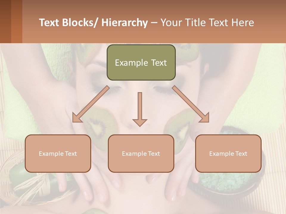 A Woman With Kiwi Slices On Her Face PowerPoint Template