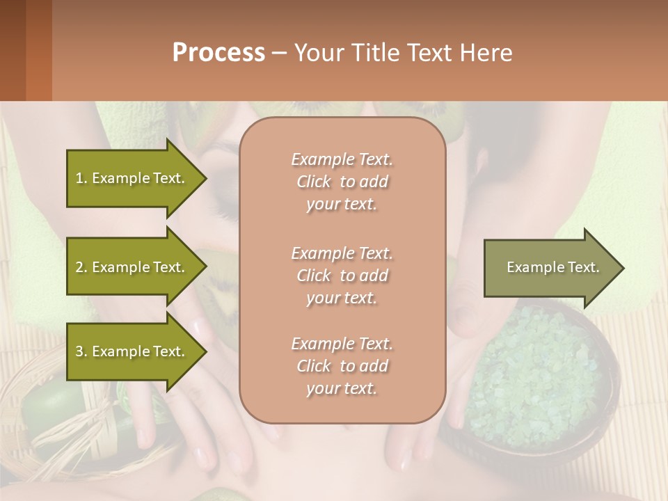 A Woman With Kiwi Slices On Her Face PowerPoint Template