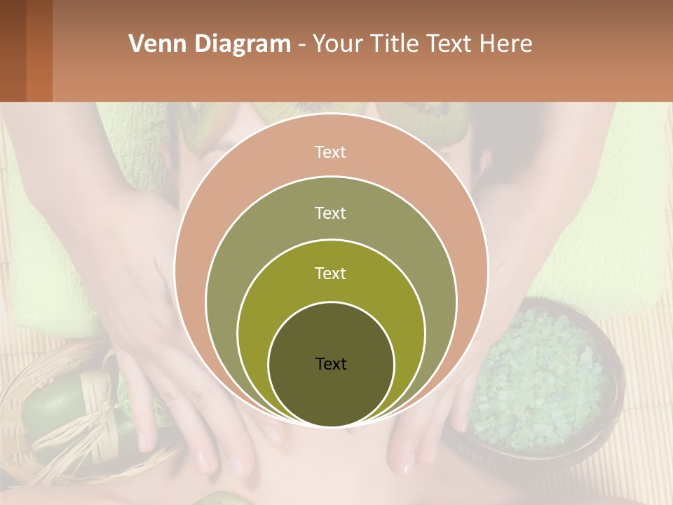 A Woman With Kiwi Slices On Her Face PowerPoint Template