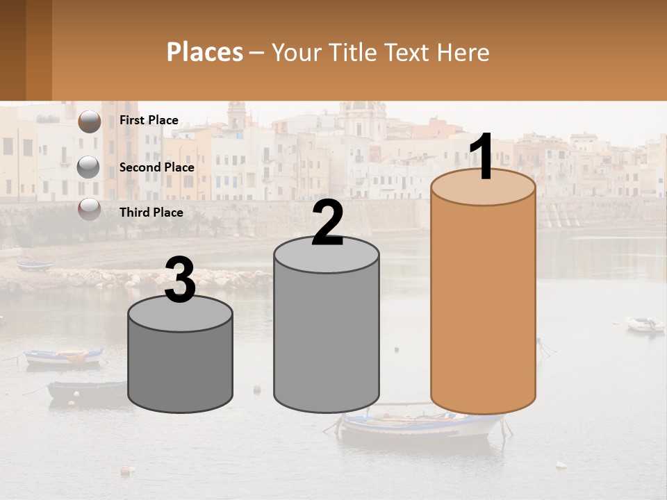 A Group Of Boats Floating On Top Of A River PowerPoint Template