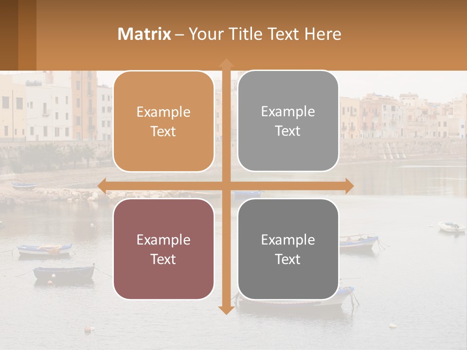 A Group Of Boats Floating On Top Of A River PowerPoint Template