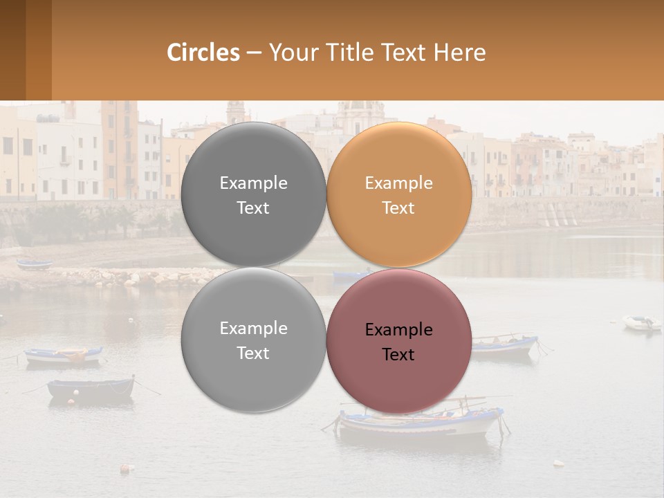 A Group Of Boats Floating On Top Of A River PowerPoint Template