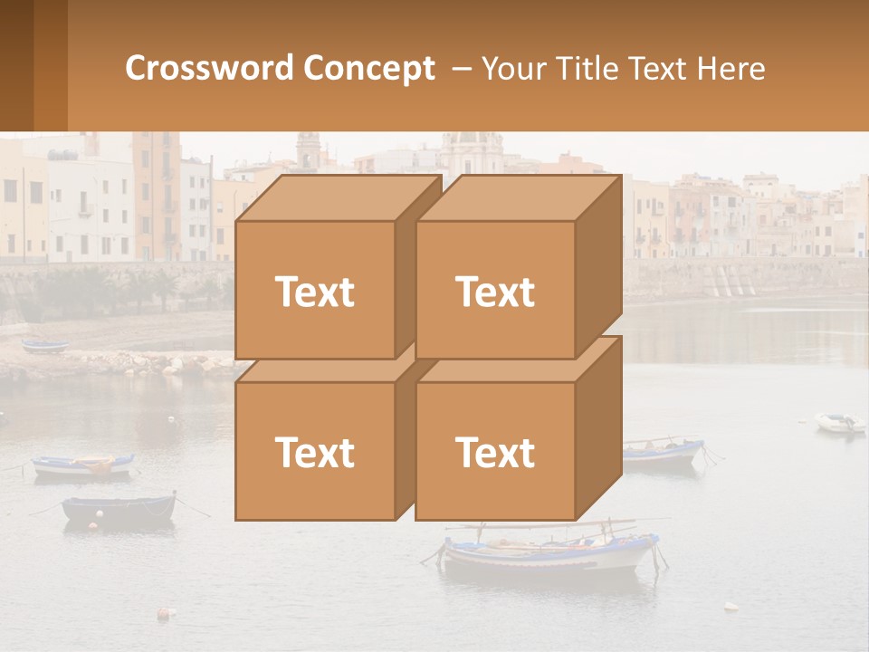 A Group Of Boats Floating On Top Of A River PowerPoint Template