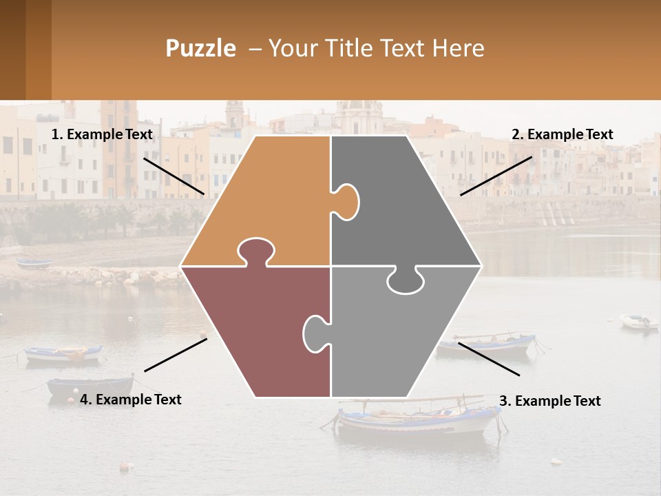 A Group Of Boats Floating On Top Of A River PowerPoint Template