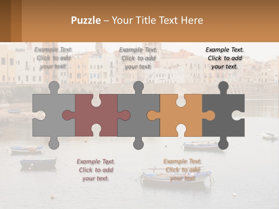 A Group Of Boats Floating On Top Of A River PowerPoint Template